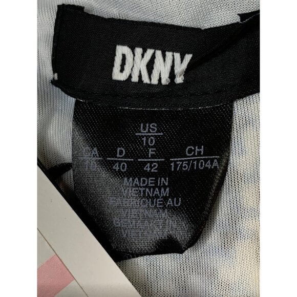 DKNY Womens Blue Wrap Dress Size 10 NWT Flutter Sleeve $129 8974 - Picture 5 of 15